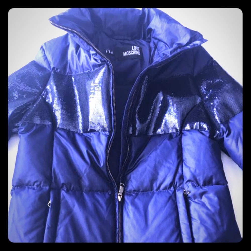 LOVE MOSCHINO winter jacket ORIGINAL Navy Blue